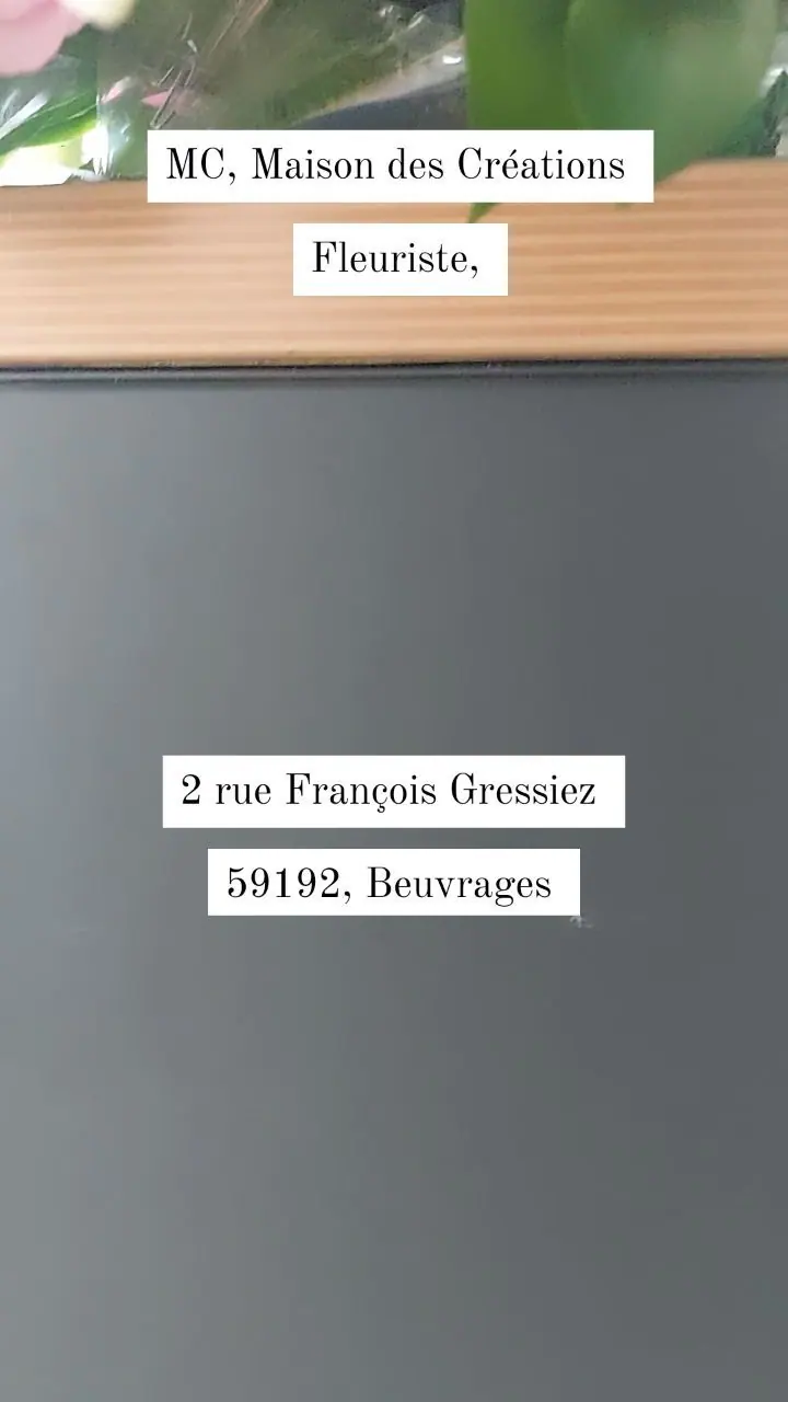 L’atelier MC Maison des Créations réalisée par MC Maison des Créations, fleuriste à Beuvrages