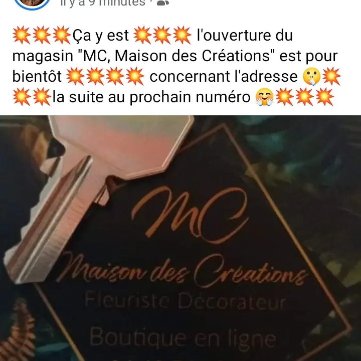 L’atelier MC Maison des Créations réalisée par MC Maison des Créations, fleuriste à Beuvrages