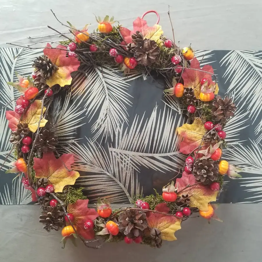 Composition florale d’automne réalisée par MC Maison des Créations, fleuriste à Beuvrages