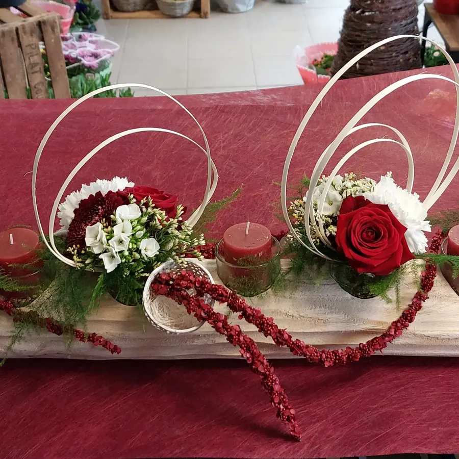 Bouquet et composition florale réalisée par MC Maison des Créations, fleuriste à Beuvrages