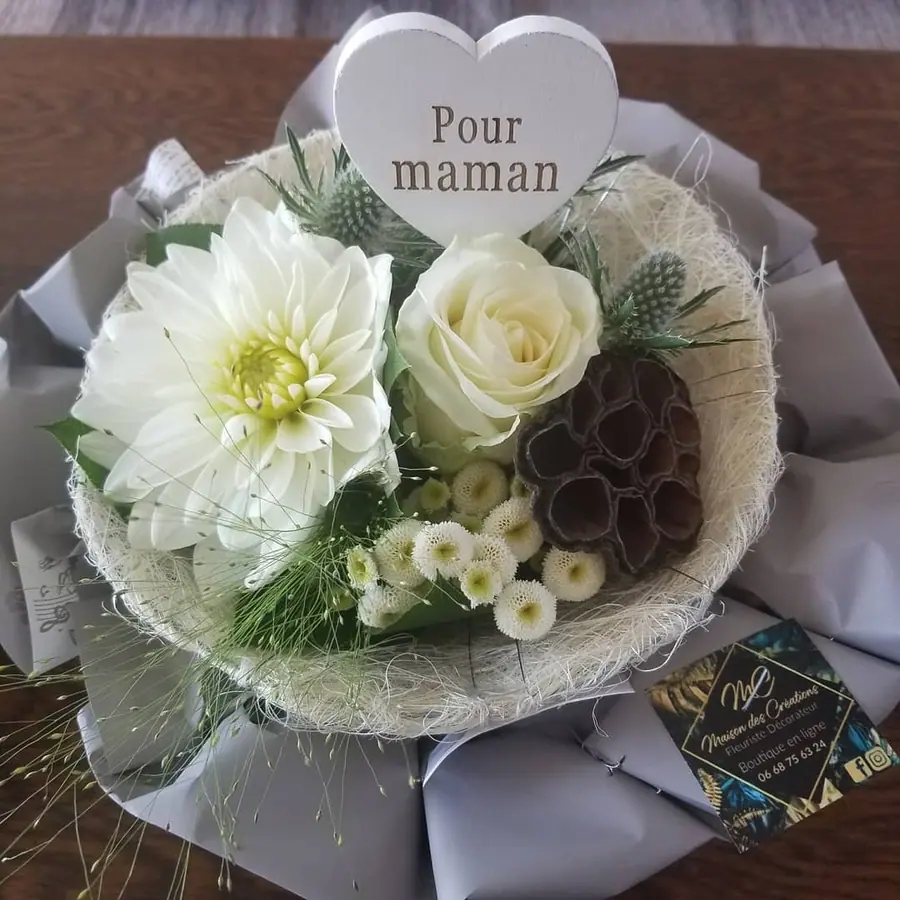 Bouquet de fête réalisée par MC Maison des Créations, fleuriste à Beuvrages