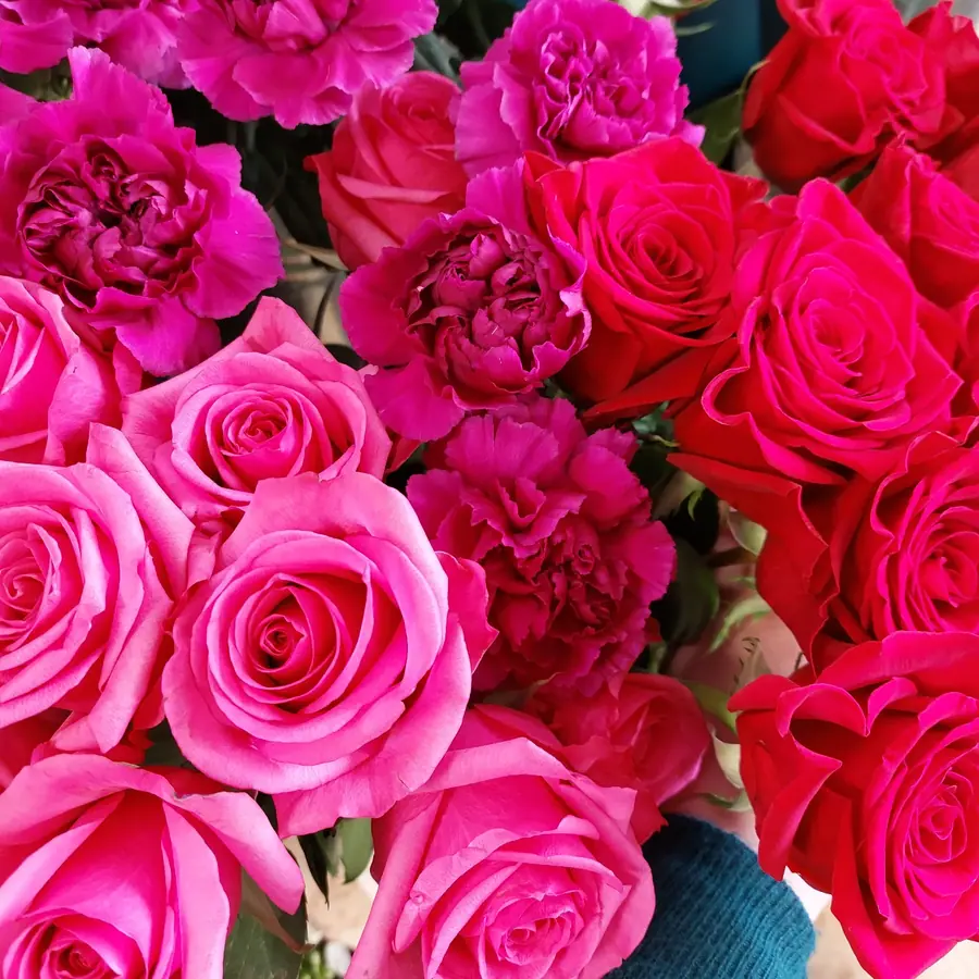 Gros plan de fleurs fraîches réalisée par MC Maison des Créations, fleuriste à Beuvrages