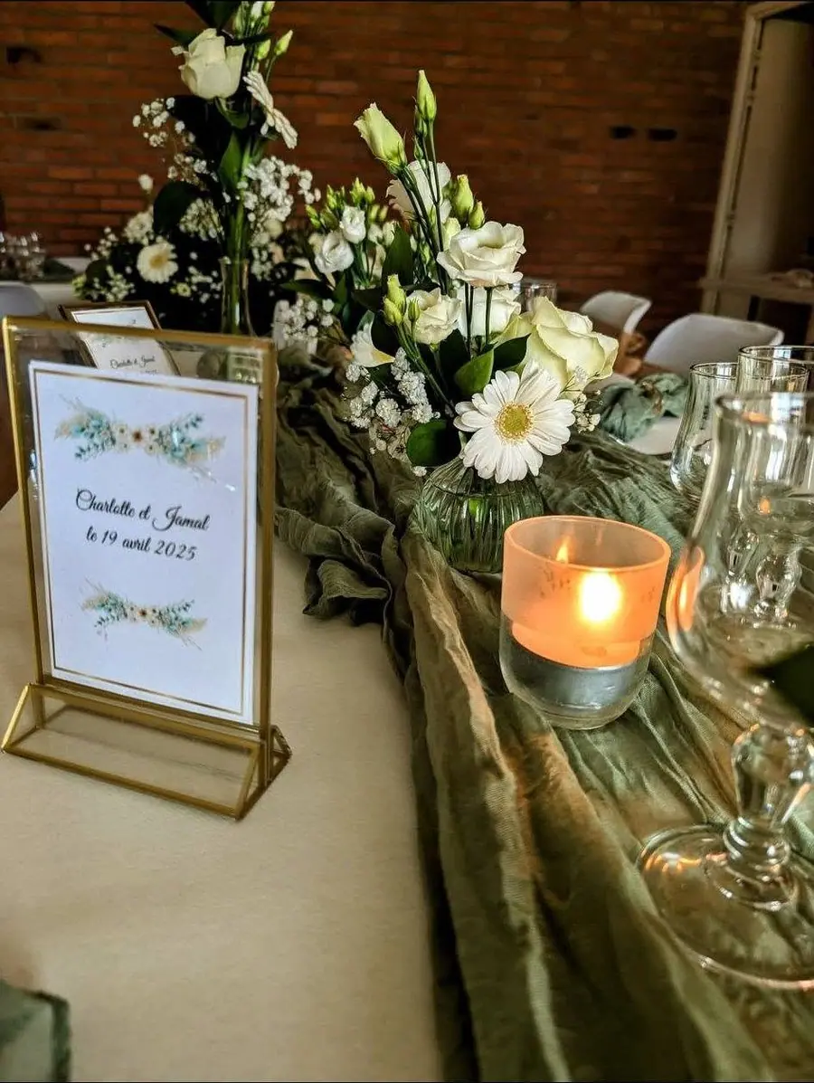 Décoration florale de mariage réalisée par MC Maison des Créations, fleuriste à Beuvrages
