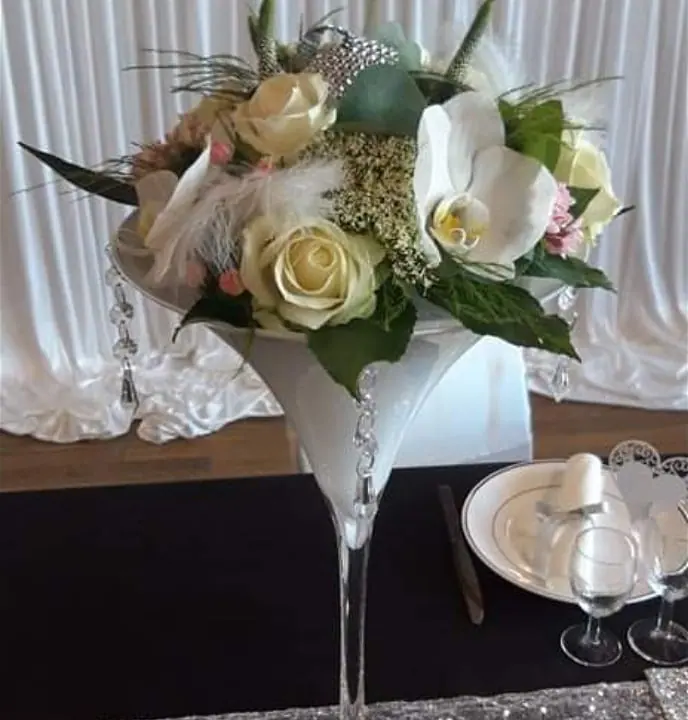 Décoration florale de mariage réalisée par MC Maison des Créations, fleuriste à Beuvrages
