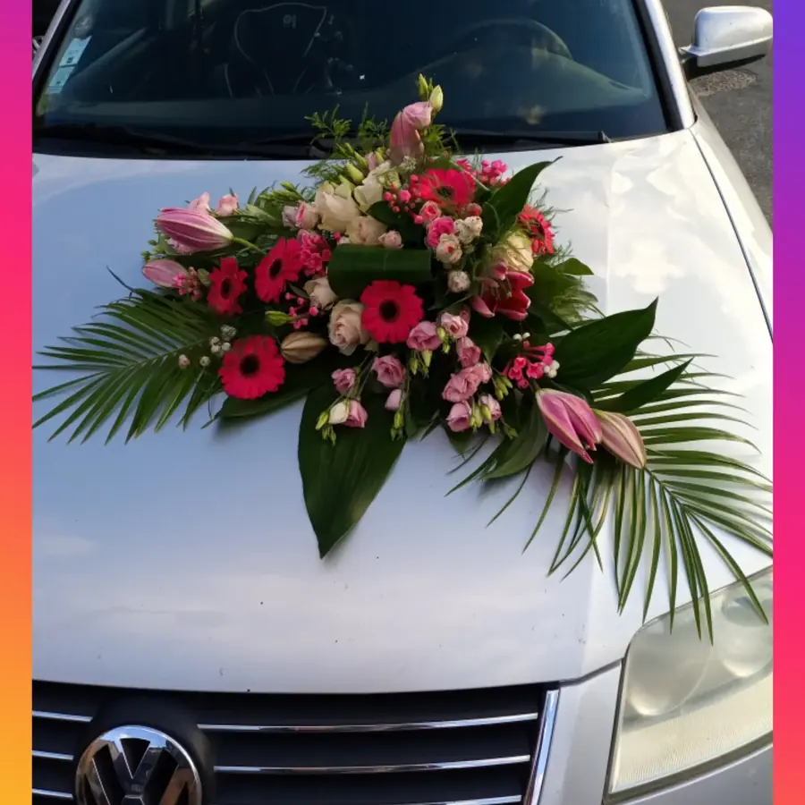 Décoration florale de mariage réalisée par MC Maison des Créations, fleuriste à Beuvrages