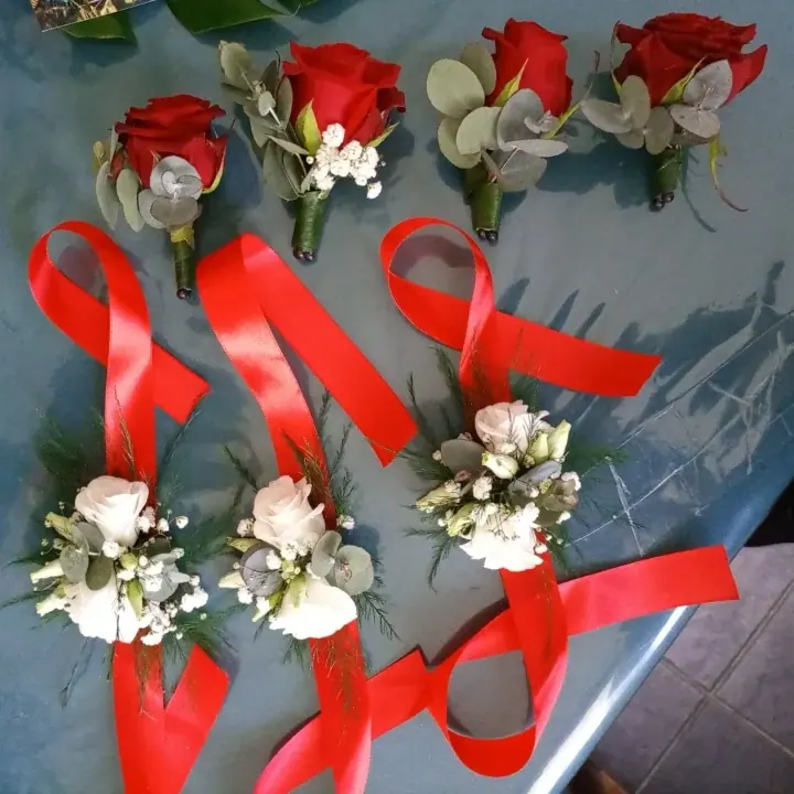 Décoration florale de mariage réalisée par MC Maison des Créations, fleuriste à Beuvrages