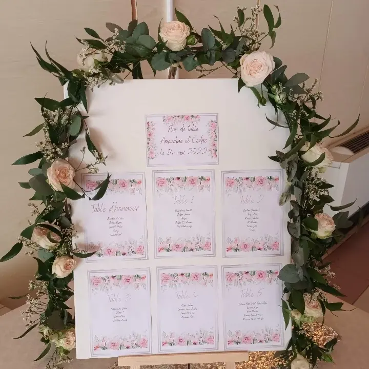 Décoration florale de mariage réalisée par MC Maison des Créations, fleuriste à Beuvrages