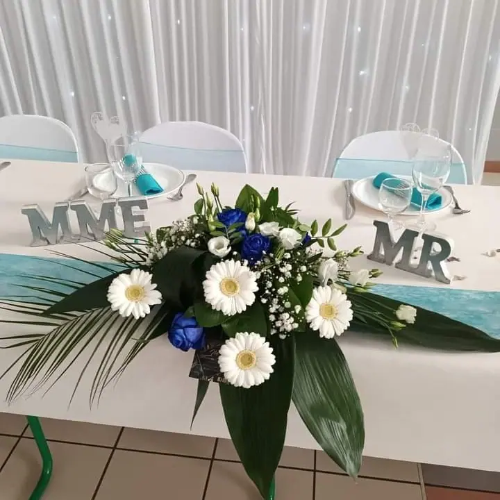Décoration florale de mariage réalisée par MC Maison des Créations, fleuriste à Beuvrages